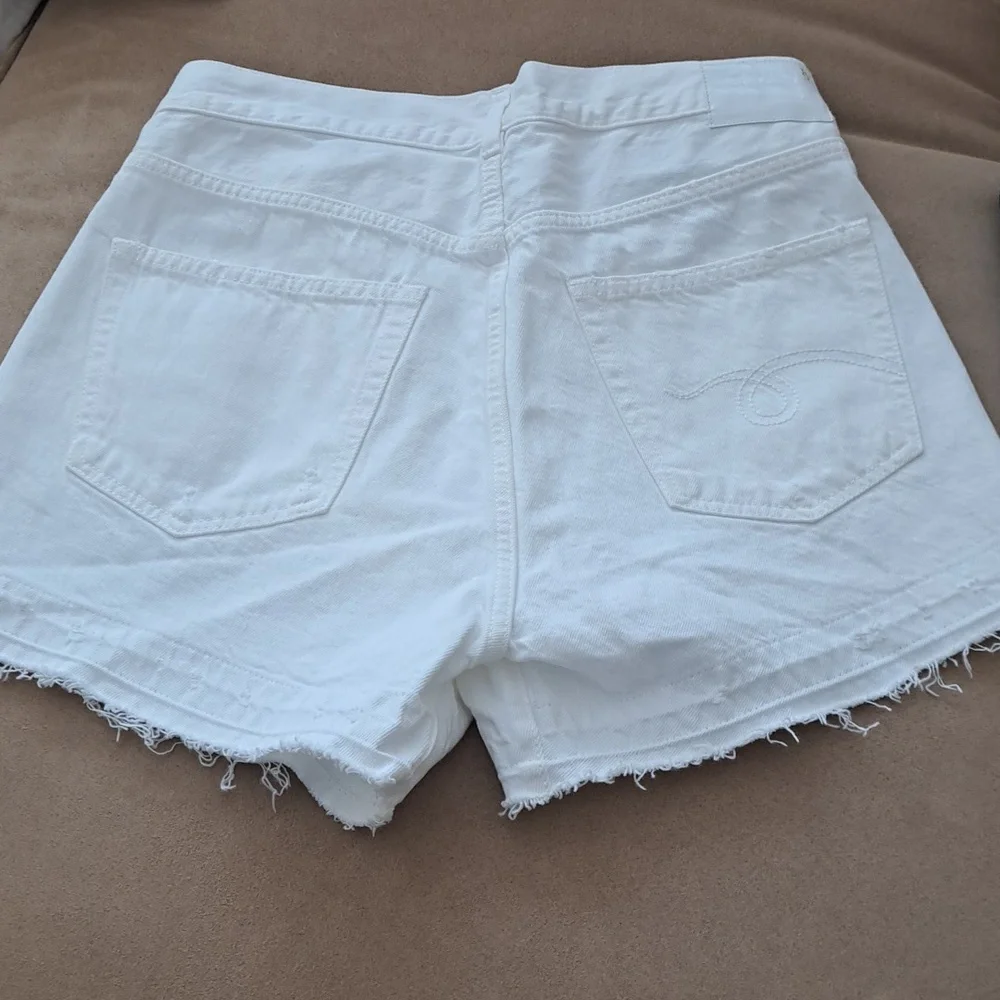 R13 White Denim Crossover Shorts NWT in Nico sz27 - Picture 4 of 14